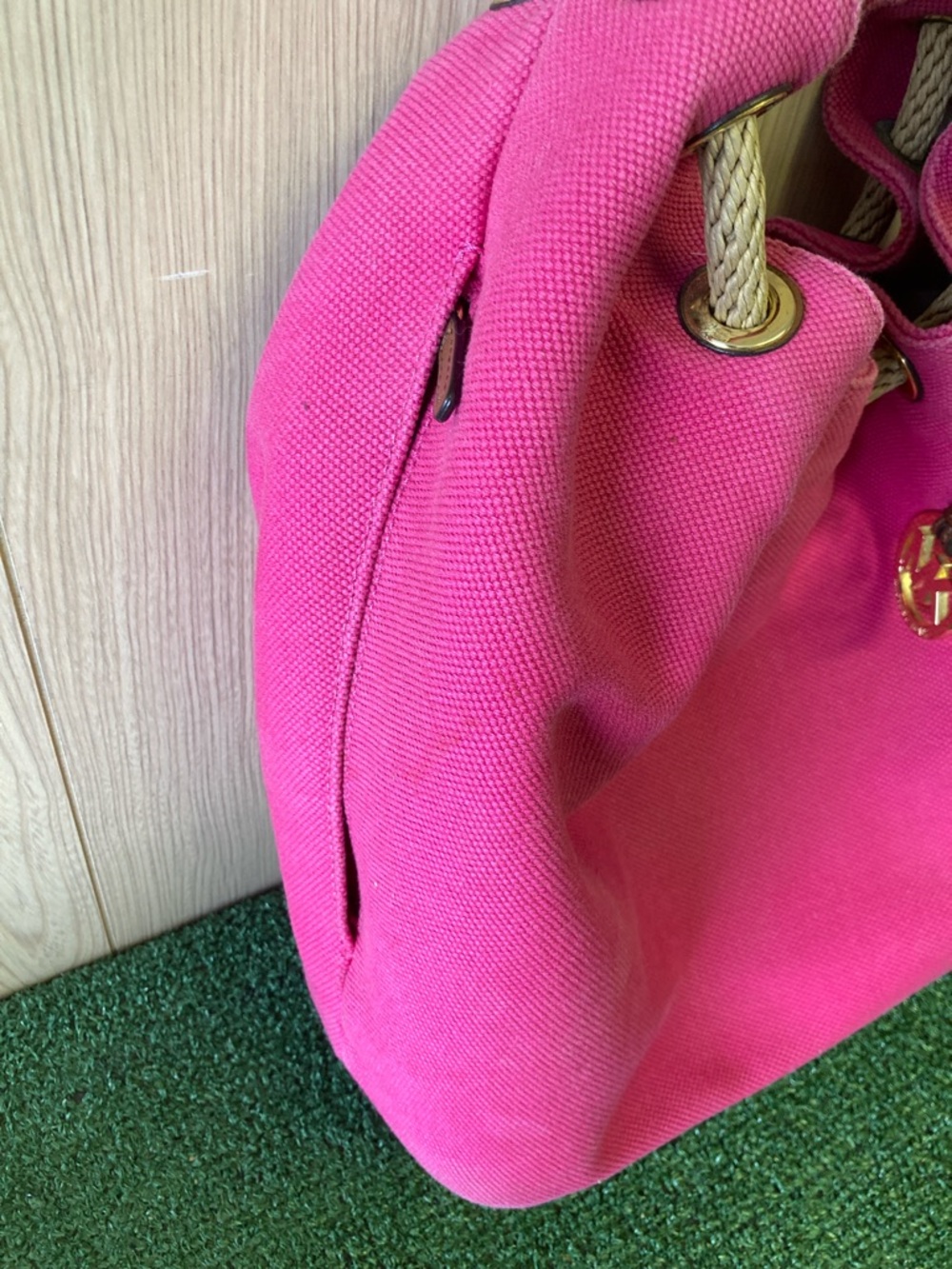 Michael Kors Marina Pink Canvas Large Tote Bag (OKPM-04-060) - Picture 3 of 13